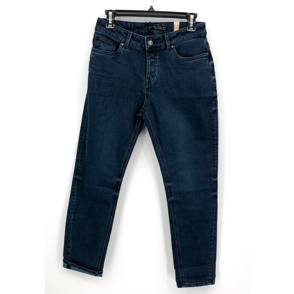 PRANA Women's Buxton Jeans Size 2/26 Deep Blue Stretch Mid-Rise Boyfriend NWT - Picture 3 of 11